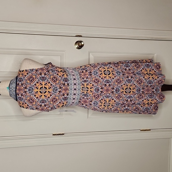 Wisp Ryenne Jersey Dress Golden Navy Size 6 NWT - Picture 8 of 16